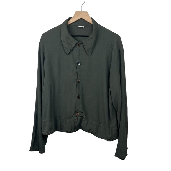 CP Shades Rayon Button Front Top - Picture 1 of 5